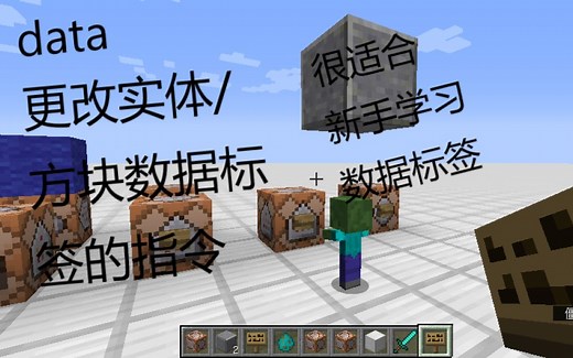 [光明传奇]我的世界minecraft指令教学data更改/获取，方块/实体的数据标签，很适合新手学习NBT