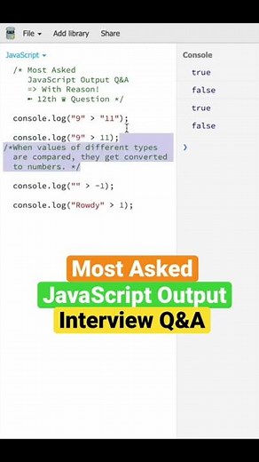 (Q-12) Most important Javascript interview questions #frontend #interview #javascript #react