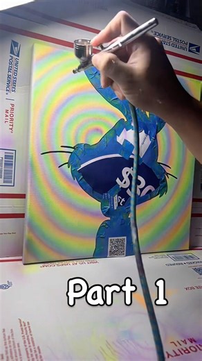 Painting #part1 #tutorial #airbrushpainting #iwata #airbrush #painting #bugsbunny #looneytunes #art