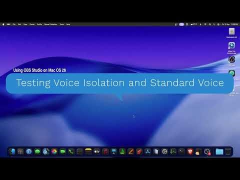 Testing Voice Isolation & Standard Voice on MacOS 26 #tahoe #macos #obsstudio #premiere #adobe #tips