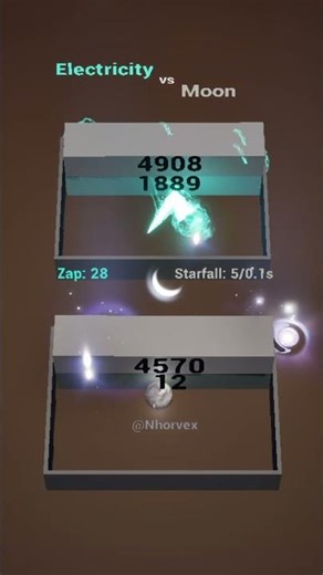 ⚡ Electricity vs 🌙 Moon | Elemental Battle #shorts #physics #simulation #satisfying #3danimation