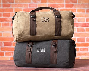 Canvas Duffel Bag, Personalized Holiday Gift, Christmas Present for Him, Mens Duffel Bag, Travel Overnight Bag, Travel Bag Holiday Gift - Etsy