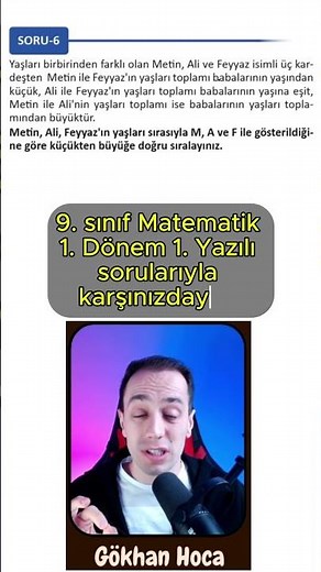 9th Grade Mathematics 1st Term 1st Written Preparation Questions | Gökhan Hoca