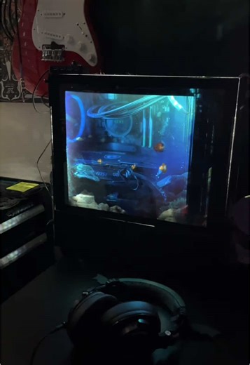 How to Turn Your PC into an Aquarium 🐟🐡🐠 #pc #diy #snowblind
