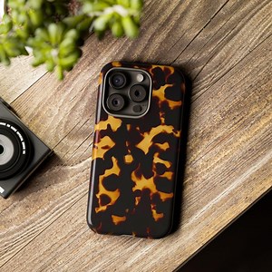 Tortoiseshell Pattern Tough Case | Phone Case, Brown Leopard Print - Etsy