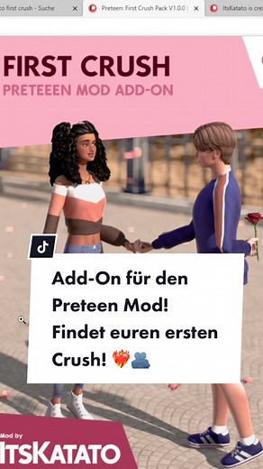 First Crush Add-On by ItsKatato! Sims 4 Mods Showcase