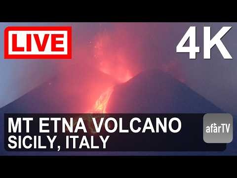 🔴 Live Now: Etna Volcano, Sicily Italy in 4K