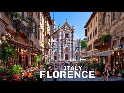 Florence, Italy 🇮🇹 - Cathedral to Santa Croce 4K HDR Walking Tour