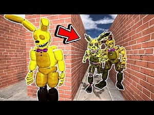 Scary Springtraps Animatronics Maze Run - Garry's Mod Gameplay - Five Nights at Freddy's Gmod