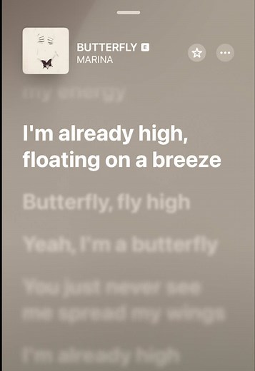 butterfly lyrics marina #marina #butterfly #lyrics #marinaandthediamonds #music #song #lyric #spotifylyrics #applemusic full lyrics february 21 feb new song release now i’m leaving you behind yeah i’m a butterfly you just never see my energy