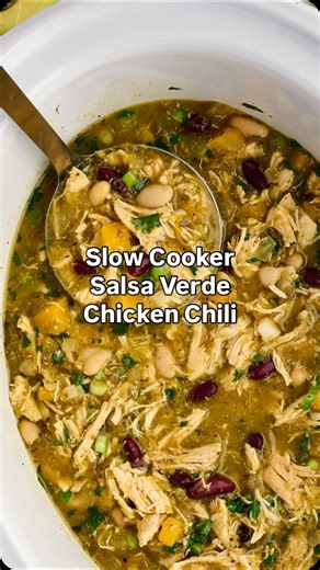 Joy Bauer MS, RDN on Instagram: "✨ It’s back!! ✨ Forgot how much I love this one— Slow Cooker Salsa Verde Chicken Chili! 💚 It’s hearty, layered with so many yummy flavors… and your slow cooker does all the work! (Livin’ the dream! 💁🏻‍♀️) Comment CHILI and I’ll send the full recipe your way 💌 or grab it at JoyBauer.com (link in bio ➡️ @joybauer) https://joybauer.com/healthy-recipes/slow-cooker-chicken-chili/"