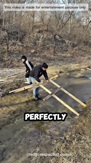 They Built a Bridge With No Cement… And It Gets Stronger When You Step on It 😲#shortvideos