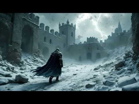 Winter Castle Ruins | Relaxing Blizzard Ambience and Storm Sounds