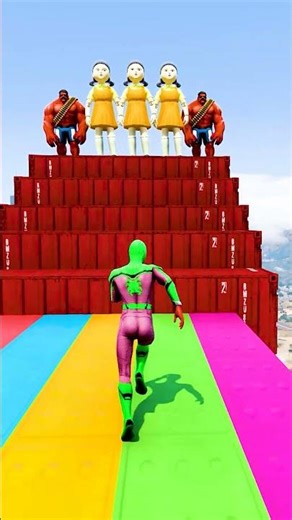 GTA 5 Epic Water Ragdolls | Spider-Man Jumps / Fails ep.15446 #shorts