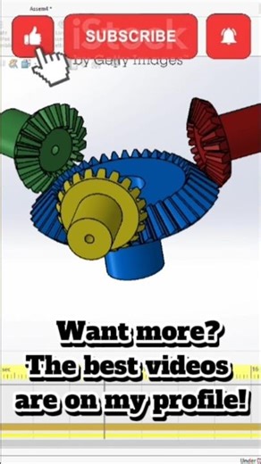 In SolidWorks, a gear mechanism#3dprinting #works #cadsoftware #cam #3d