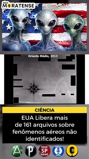 EUA libera mais de 161 arquivos sobre fenômenos aéreos não identificados! #eua #alien #noticia #entretenimento #ciencia