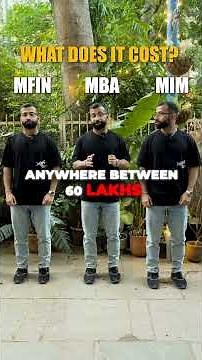 MBA vs MiM vs MFin for Indians 2026: Which Degree Should You Choose? | MIM-Essay