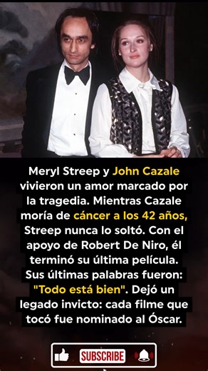Nova Spotlight on Instagram: "La historia de amor entre Meryl Streep y John Cazale es un testimonio desgarrador de lealtad y devoción que trasciende la pantalla. En 1977, cuando Cazale fue diagnosticado con un cáncer terminal, la industria intentó apartarlo, pero la intervención heroica de Robert De Niro, quien pagó los seguros de su propio bolsillo, permitió que el actor completara su última obra maestra, "The Deer Hunter". Meryl Streep, en un gesto de amor puro, aceptó un papel menor solo para