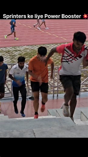 Jitender400m on Instagram: "Stair jumps are one of the best plyometric exercises for sprinters to build explosive leg power, fast ground contact and strong acceleration. I have explained this exercise in detail on my YouTube channel — including correct technique, sets & reps, common mistakes and safety tips. 👉 Watch the full explanation on YouTube (link in bio) https://youtube.com/@athletezone?si=HO08mJFc1gBxecU7 Train smart. Stay explosive. ⚡ #SprintTraining #StairJumps #ExplosivePower #SpeedD