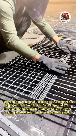 High-Speed Industrial Steel Grating Production 🏗️ #shorts
