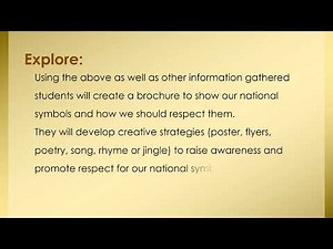 Showing Respect to Our National Symbols-Part 3 | Social Studies Lesson Plan | Our Common Heritage