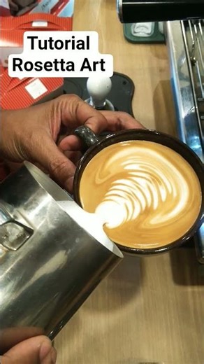😁 Tutorial Rosetta Art #latteart #coffeelatteart #rosetta