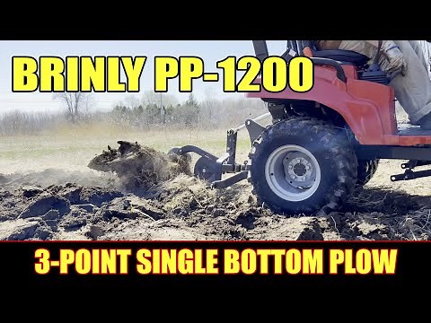 Brinly Hardy 3-Point Single Bottom Moldboard Plow for Subcompact Tractor - Massey Ferguson GC-1725M!