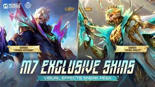 M7 Exclusive Skins Granger "Thunder Ascendant" and Granger "Cosmic Finality" will be available via the M7 Pass on 01/01. Granger "Cosmic Finality" even features dual creative mechanics: two transformation forms and a light-up crown! Tap the video to check out the effects! #MLBBM7 #RiseAsOne #MLBBNewSkin #LetTheWorldSeeUs #MobileLegendsBangBang | Mobile Legends: Bang Bang