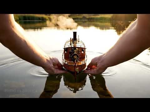 The process of building a wooden model of a medieval warship | Complete assembly