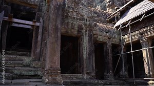 The general plan of the ancient temple of Cambodia in the trees. Angkor Wat