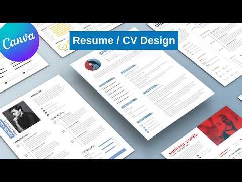 Resume / CV Design Using Canva | Create a Professional Resume Easily