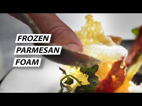 FROZEN Parmesan FOAM - How to use SOY LECITHIN to make a Foam
