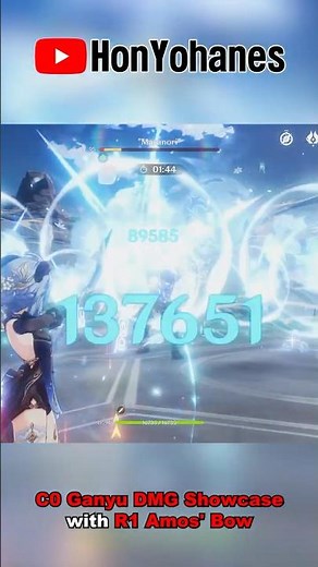 C0 GANYU DMG SHOWCASE WITH R1 AMOS BOW #ganyu #shenhe #kazuha #xilonen #genshinimpact #genshin