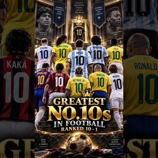 Greatest No 10s in football ranked 10 -1
