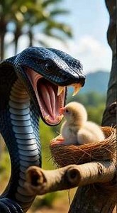 Black Cobra vs Eagle || Jungle Ka Epic Wildlife Rescue #animals #snake #urdustory