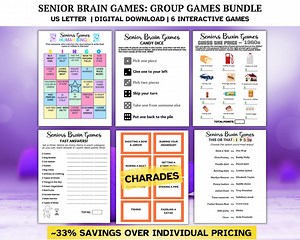 Seniors GROUP GAMES BUNDLE, Seniors Brain Games. Dementia Games, This or That Game, Dementia Cards, Human Bingo, Guess the Price Game - Etsy Australia