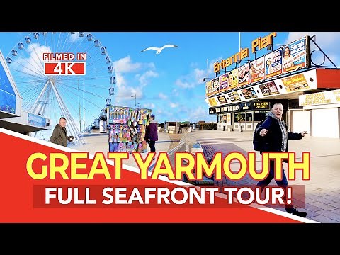GREAT YARMOUTH | Full tour of Great Yarmouth Seafront in Norfolk, England (4K)