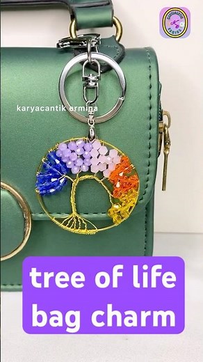 Diy tree of life bag charm
