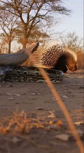 PYTHON vs PORCUPINE #wildlife #animals #animalshorts