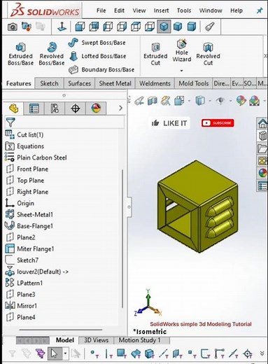 SOLIDWORKS Forming Tool in Sheet Metal | Easy Tutorial