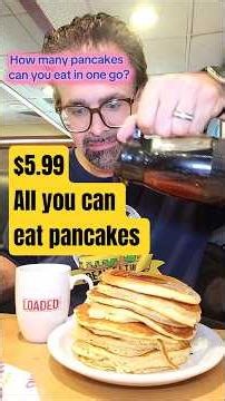 $6 All You Can Eat Pancakes at Loaded Cafe #foodies #breakfastideas