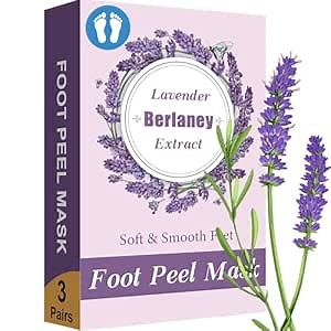 Foot Peeling Mask, Callus Remover Exfoliating Feet Mask Peel with Natural Lavender Extract for Rough Cracked Dry Feet, Moisturizing Socks for Foot Spa, 3Pairs