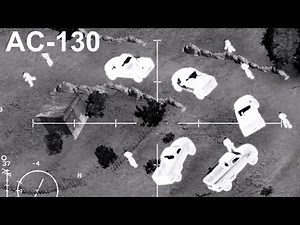 ArmA 3 - Lockheed AC-130 Gunship in Action - Combat Footage - Thermal Vision - Simulation - Gameplay