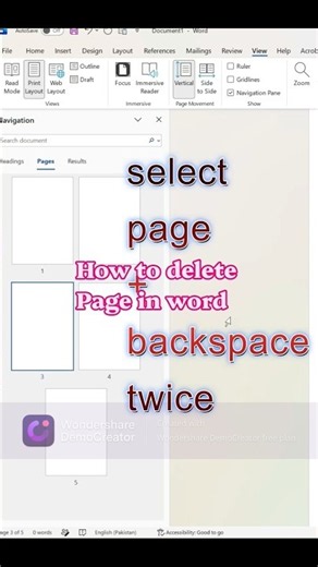How to Delete a Page in Word #MSWord #Shorts #computereducation