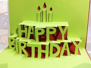 Make A 3D Happy Birthday Gift Card Easy