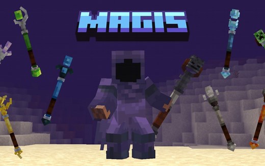 【基岩版模组推荐】超高质量的魔法类型模组-法杖(10分)_我的世界_演示