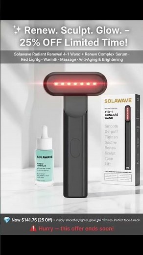 ✨ Solawave 4-in-1 Radiant Renewal Red Light Therapy