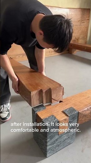 Mastering the Art of Traditional Woodworking: Hand-Crafted Solid Wood Bed.