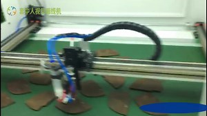 制鞋自动画线机-工厂流水线生产视频，套中人自动化设备