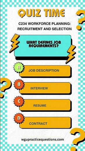 C234 Workforce Planning: Recruitment and Selection#WGU #C234 #WorkforcePlanning #Recruitment